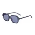 Lunettes de soleil carrées gris mat avec verres dégradés violet clair et monture large - C6 Gris Foncé Clair Sable Bronze Mat Gris Clair Film Bleu