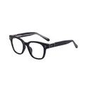 Square black frame sunglasses with triple metal rivets and rose gold side accents - Matte Black Turn Gray