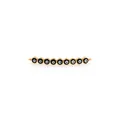 18K gold plated evil eye connector with nine enamel beads for DIY jewelry making - Gold Black