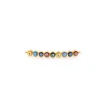 Barra placcata oro 18K con ciondoli occhio magico per la creazione di gioielli - Multicolore Dorato