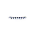 Maglia a barra con occhio turco placcata argento 18K per creazione di gioielli DIY - Argento Blu