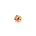 Rosa Evil-Eye-Anhänger aus 18K vergoldetem Kupfer mit Mikro-Zirkonia-Besatz - Rot
