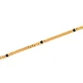Vergoldetes 18K Gliederkette Armband mit blauen Herz-Edelsteinen im Vintage-Stil - Blau