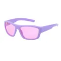 Sportieve Y2K wielrenzonnebril met paars montuur en doorschijnende roze glazen - Paars Frame Roze Glazen (20923) / Paars (C5 Paars Roze)