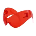 Lebendige transparente rote Y2K Shield-Sonnenbrille für Damen und Herren im Trend - C8 Transparentes Rot