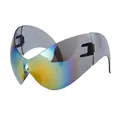 Y2K Radsport-Sonnenbrille mit farbenfrohen, irisierenden Gläsern und futuristischem Rahmen - C5 Goldbeschichtung