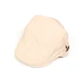 Gorra clásica beige de algodón con correa ajustable y textura de sarga de calidad - Beige