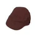 Béret unisexe marron foncé en coton avec boucles de réglage latérales réglables - Café Foncé