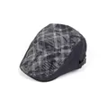 Berretto piatto vintage nero con cuciture a rombi e stampa graffiti astratta - Adulto / Blu Notte