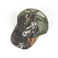 Outdoor camouflage trucker pet met ademend olijfgroen gaas voor zomerse wandelingen - Eén maat / Boomvrucht Camo Stijl 5