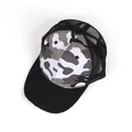 Casquette trucker respirante avec filet noir et motif camouflage gris à l'avant - Taille unique / Style de Camouflage 1