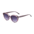Modische Cateye-Sonnenbrille für Damen mit lila Verlaufsgläsern und dickem lila Kunststoffrahmen - Lila Rosa Rahmen Tee Rosa Gläser