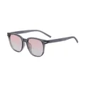 Polarized TR90 oversized sunglasses with grey frames and pink orange gradient lenses - Gray Frame Sunset Red Lens (C4)