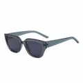 Occhiali da sole cat-eye polarizzati con montatura grigio trasparente e lenti grigie - Montatura Grigio-Verde Lenti Verde-Grigio (C6)