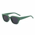Lunettes de soleil polarisées pour hommes en vert foncé avec points métalliques - Monture Vert Uni Verres Gris (C7)
