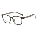 2025 vintage oversized square eyeglasses frame in translucent tea color for women and men - C3 Transparent Tea Frame