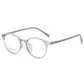 Translucent grey round optical glasses frame in model KT42602 for stylish women - C2 Transparent Gray