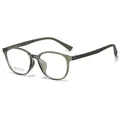 Square optical frame glasses in translucent olive green and matte dark green finish - Army Green Frame