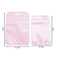 Pink holographic resealable bags showing 15x10.5cm and 13x8.5cm size specifications - 13*8.5cm / Pink