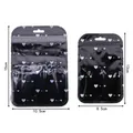 Macro detail of black laser holographic heart patterns on resealable plastic bags - 13*8.5cm / Black Heart