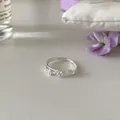 Bague unique en argent sterling 925 avec un motif floral continu de fleurs de cerisier - Style Forme Fleur de Cerisier (J7079)
