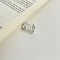 Bague ouverte en argent sterling 925 avec un design texturé de motifs de coquillages - Style Ouvert à Texture de Coquillage (J7197)
