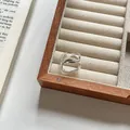 Bague ouverte en argent 925 minimaliste avec un design torsadé multicouche en argent - Style Torsadé Croisé à Plusieurs Couches (J7043)