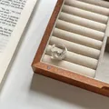 Bague unique en argent sterling 925 avec design torsadé et finition texturée vintage - Style de Rayure à Noeud Torsadé (J7046)
