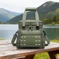 Taktische armeegrüne isolierte Picknick-Kühltasche mit MOLLE-System für Outdoor-Camping - Armeegrün