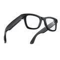 Smarte Kamera-Brille mit 4K-Stabilisierung und KI-Sicht in mattschwarzer Optik - Schwarzer Rahmen mit Anti-Blaulicht Weißer Linse