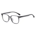 Modern transparent grey square eyeglasses frame J10011 with a minimalist finish - Transparent Gray