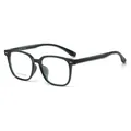Square dark green translucent eyeglass frames J10011 with detailed size specifications - Dark Green