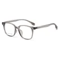 Monture de lunettes carrée gris transparent modèle J10011 pour homme look chic - Thé Clair