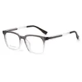 Fashionable square glasses frame in grey gradient with durable transparent temples - C4 Gradient Gray