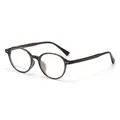 Gafas ópticas ovaladas modernas en color marrón grisáceo translúcido para mujer J10026 - Marrón Oscuro