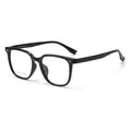 Classic black square TR frame eyewear model J10027 with polished finish for women - Glossy Black