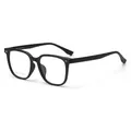 Classic black square TR90 optical frame glasses for women with J10027 model specs - Matte Black