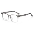 Fashionable square TR90 eyeglasses frame in grey to transparent gradient finish - Gradient Tea