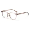 Square TR90 optical glasses frames in transparent amber tea color for women J10027 - C7 Transparent Coffee