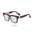 Square tortoiseshell sunglasses for men with photochromic lenses and gold metal accents - Tortoise Gold Turn G15 Blue Coating