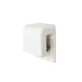 Wall-mounted white plastic clip for holding toothpaste or facial cleanser in bathrooms - L-shaped Hanging Clip / Bulk Packaging / White
