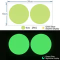Luminous round wall stickers 2PCS set in green glow for DIY home and bedroom decor - YG208