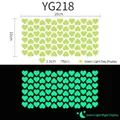 Luminous heart-shaped wall stickers for kids room, set of 78 pieces in green glow - YG218