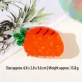 Pince à cheveux mignonne en forme de carotte en acétate orange pour femmes et filles - Carotte