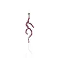 Pendentif branche d'arbre plaqué or 24K avec pierres violettes pour bijoux DIY - Platine