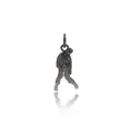 Detailed view of zombie pendant in matte gunmetal finish for DIY jewelry crafting - Gun Black