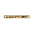Artistic gold-plated rectangle link connector with multicolor zircons for DIY jewelry - Gold
