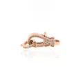 24K gold plated lobster clasp with sparkling zircon stones for DIY jewelry making - Rose Gold