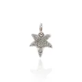 Starfish pendant in gold-plated copper with pave set cubic zirconia stones - Platinum