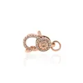 24K gold plated lobster clasp with zircon micro-pave and daisy flower for jewelry making - Rose Gold
